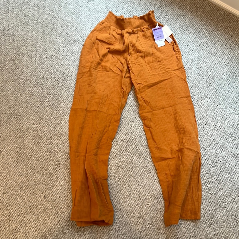 Orange beach pants
